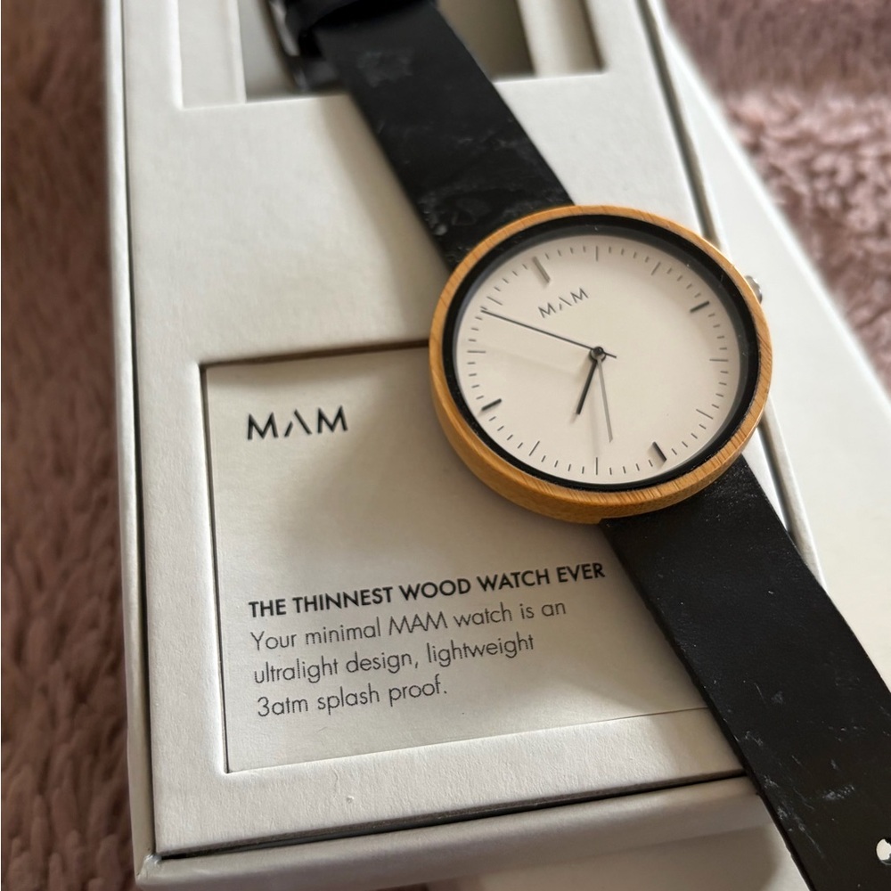 MAM Black and White Minimalist Watch
